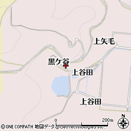 愛知県田原市野田町黒ケ谷周辺の地図