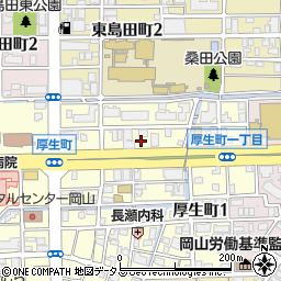 セブンイレブン岡山厚生町東店周辺の地図