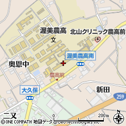 愛知県田原市加治町奥恩中周辺の地図