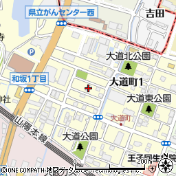 兵庫県明石市大道町1丁目14周辺の地図
