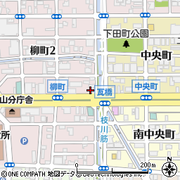 岡島屋中央店周辺の地図