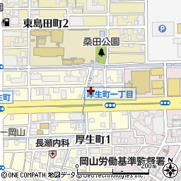 ローソン岡山厚生町一丁目店周辺の地図