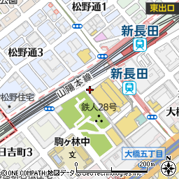 長田警察署新長田駅前交番周辺の地図