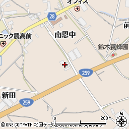 愛知県田原市加治町新田周辺の地図