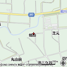 愛知県田原市六連町焼山周辺の地図