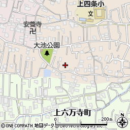 大阪府枚岡警察署四条町交番周辺の地図