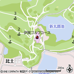 伊賀ゴルフコース周辺の地図
