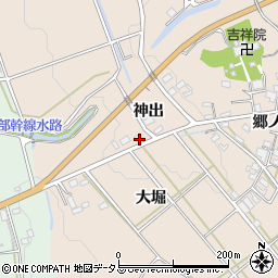 愛知県豊橋市西赤沢町大堀周辺の地図