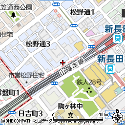 コインパーク松野通駐車場周辺の地図