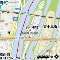 岡山県岡山市中区西中島町周辺の地図