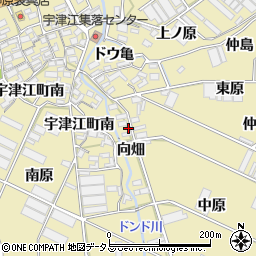 愛知県田原市宇津江町向畑25周辺の地図