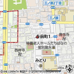 東大阪寺前町食堂周辺の地図