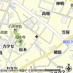 愛知県田原市神戸町松本周辺の地図