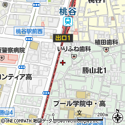 大阪市桃谷駅有料自転車駐車場周辺の地図