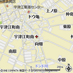 愛知県田原市宇津江町向畑25-1周辺の地図