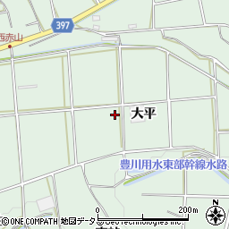 愛知県田原市六連町大平周辺の地図