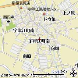 愛知県田原市宇津江町南周辺の地図