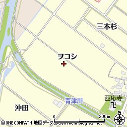 愛知県田原市神戸町（ヲコシ）周辺の地図
