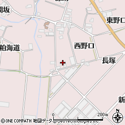 愛知県田原市野田町（西野口）周辺の地図