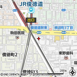 サイクルマン俊徳道駅前店周辺の地図