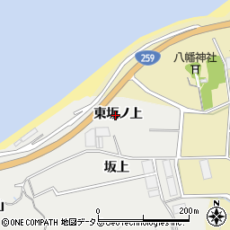 愛知県田原市江比間町東坂ノ上周辺の地図