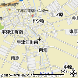 愛知県田原市宇津江町向畑周辺の地図