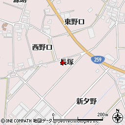 愛知県田原市野田町長塚5周辺の地図