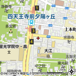 大阪市立　四天王寺前夕陽ヶ丘駅自転車駐車場周辺の地図