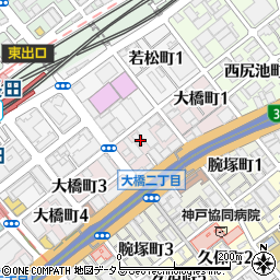 兵庫県神戸市長田区大橋町2丁目周辺の地図