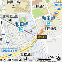 兵庫県神戸市兵庫区和田宮通周辺の地図