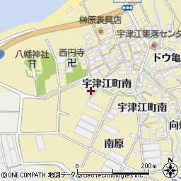 愛知県田原市宇津江町新南原周辺の地図