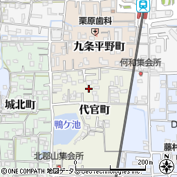 奈良県大和郡山市代官町周辺の地図
