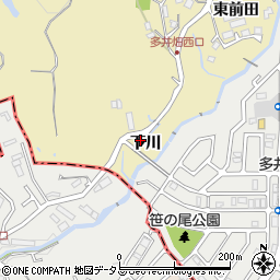 兵庫県神戸市須磨区多井畑下川周辺の地図