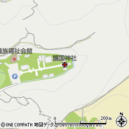 岡山県護国神社　社務所周辺の地図
