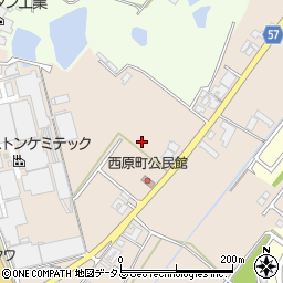 三重県名張市西原町周辺の地図