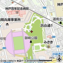 御崎公園トイレ周辺の地図