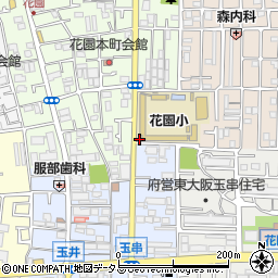河内警察署玉串交番周辺の地図