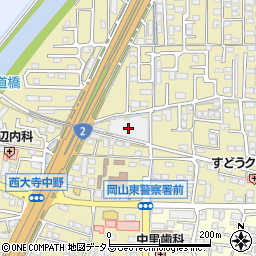岡山県岡山市東区西大寺中野105周辺の地図