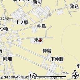 愛知県田原市宇津江町東原周辺の地図