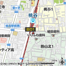 松屋 桃谷店周辺の地図