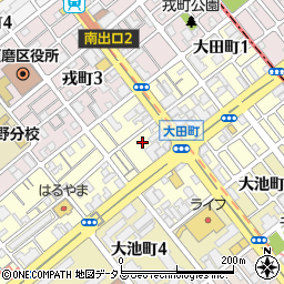 タイムズ神戸大田町第３駐車場周辺の地図