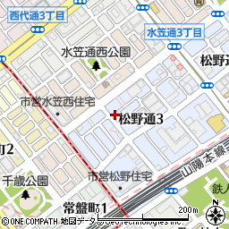 兵庫県神戸市長田区松野通3丁目周辺の地図