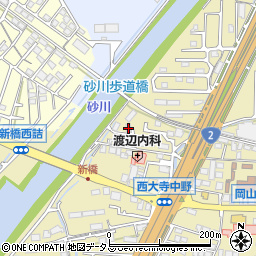 岡山県岡山市東区西大寺中野67周辺の地図