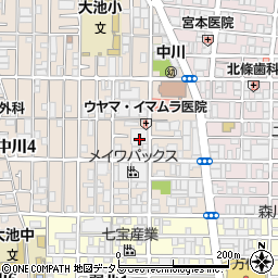 加貫ローラ製作所中川工場周辺の地図