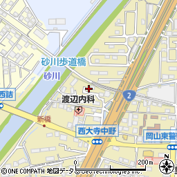 岡山県岡山市東区西大寺中野66周辺の地図