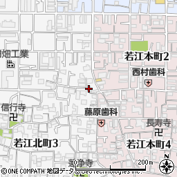 日吉第３マンションメゾンドール若江北周辺の地図