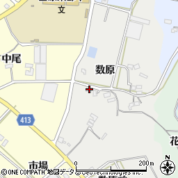 愛知県田原市相川町数原55-2周辺の地図