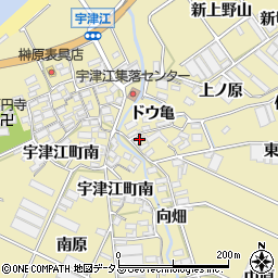 愛知県田原市宇津江町向畑69周辺の地図