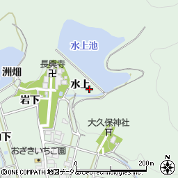 愛知県田原市大久保町水上周辺の地図