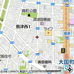 大阪府大阪市浪速区敷津西周辺の地図